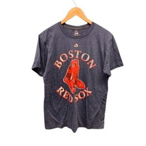 Majestic Triple Peak Boston‎ Red Sox Retro Men’s M T-Shirt Graphic MLB Baseball